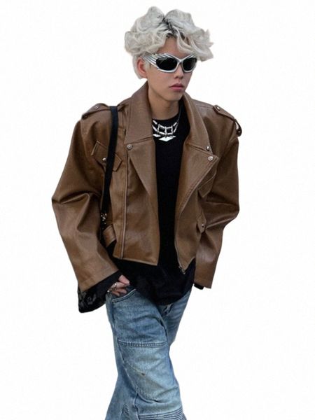 Outono jaquetas homens rebite design recortado elegante adolescentes vitalidade bonito estilo coreano diário streetwear acolhedor blusão ins 801q #