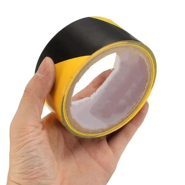 Novo anpwoo 45mm preto e amarelo adesivo Aviso de alerta fita Segurança Segurança Segurança fita de PVC para fita de aviso