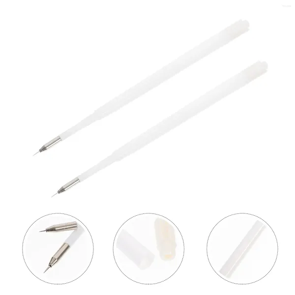 Garrafas de armazenamento 2 pcs folha de escape caneta artesanato ferramenta de capina acessório recargas para instalação de filme de carro branco liberação de ar retrátil