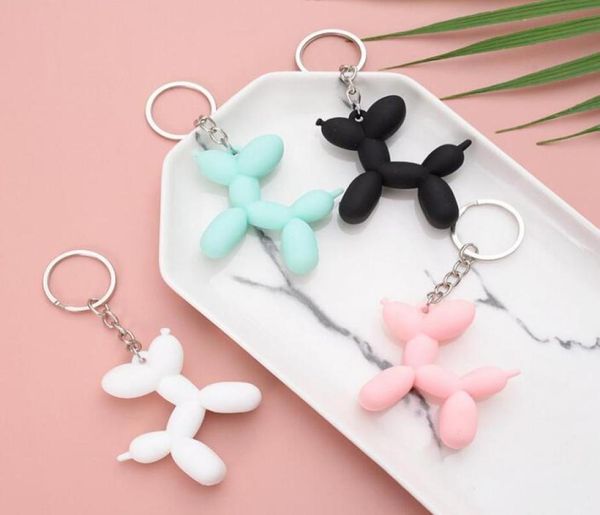 Portachiavi di moda con ciondolo simpatico cane con palloncino, coppia, portachiavi, creativo, cartone animato, borsa per cellulare, ciondolo per auto, portachiavi divertenti2738640