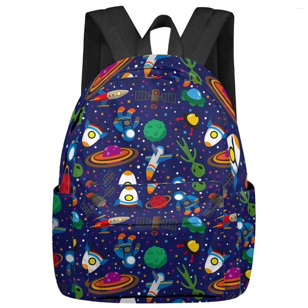 Zaino Universo misterioso Alien Donna Uomo Zaini Scuola impermeabile per studenti Ragazzi Ragazze Borse per laptop Mochilas