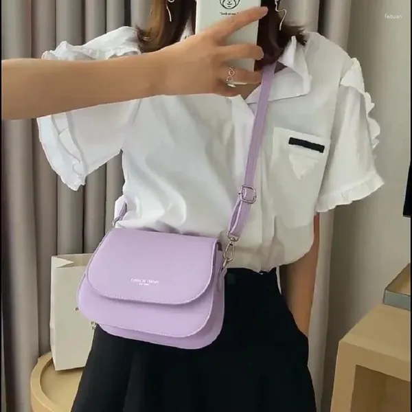 Omuz çantaları yaz tarzı çok renkli basit trend küçük tasarım crossbody pu malzeme kızlar için