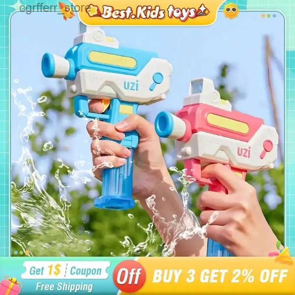 Pistola giocattoli per bambini pistola ad acqua elettrica spruzzo automatico ad alta pressione tiro pistola ad acqua giocattoli all'aperto estate spiaggia piscina gioco secchio di raffreddamento gioco240327