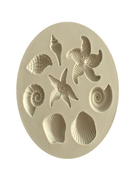 Stampo per torta stella marina oceano conchiglia biologica conchiglie stampo in silicone cioccolato strumenti liquidi da cucina fai da te4108002