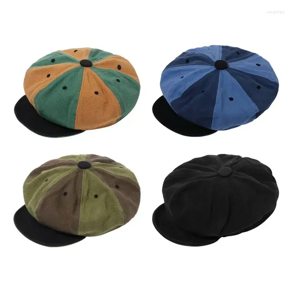 Berretti 2024 francese di velluto a coste Casquette Femme Luxe Baret Rayo Vallecano Classic Sboy velluto visiera cappelli per gli uomini Bere Cap