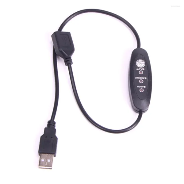 Colheres USB 5V-12V Controlador de temperatura Aquecedor Termostato 3 velocidades ajustável 24W