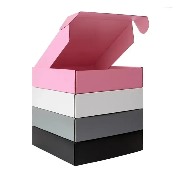 Envoltório de presente 10 pcs embalagem colorida caixa de papelão papel kraft avião 3 camadas sabão ondulado diy armazenamento de jóias