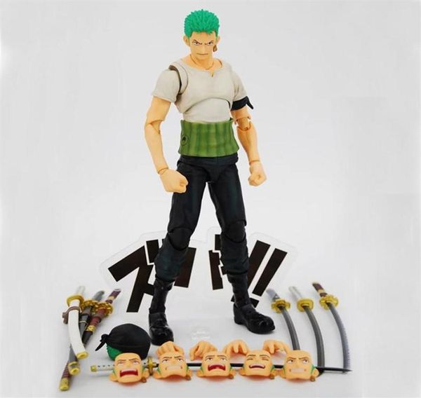 Аниме One Piece Roronoa Zoro Past Blue Variable Boxed 18 см ПВХ Фигурка Коллекция Модель Кукла Игрушки Подарок X0503306k3379650