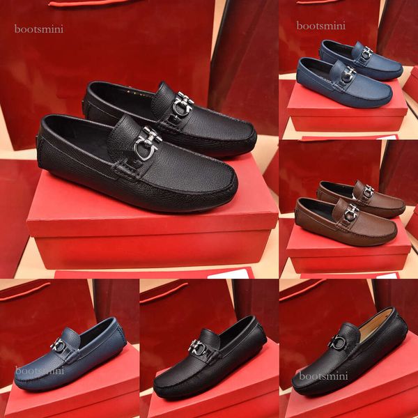 2024 новые роскошные брендовые мужские лоферы, модельные итальянские туфли из натуральной кожи, обувь Gommino, размер 38-46