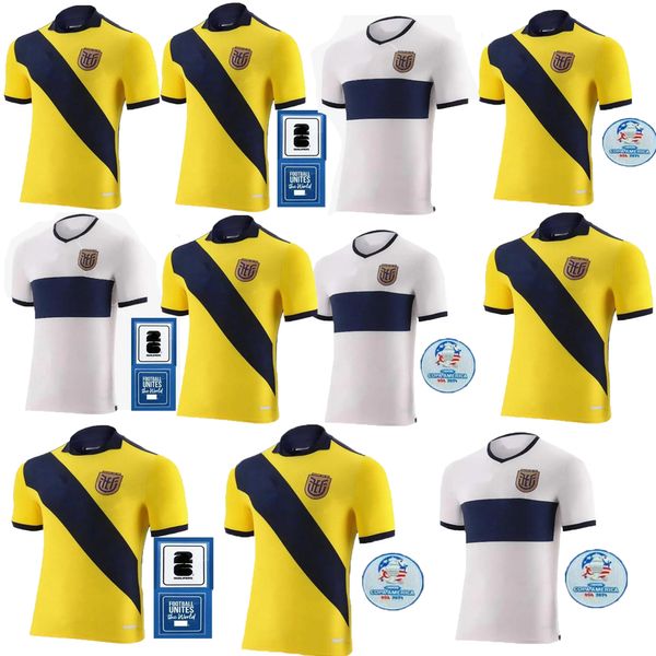 2024 25 Seleção do Equador confortável para usar camisas de futebol VALEMNCIA Martinez Hincapie D. Palacios M. Caicedo Home Away 3ª Camisas de Futebol Copa América