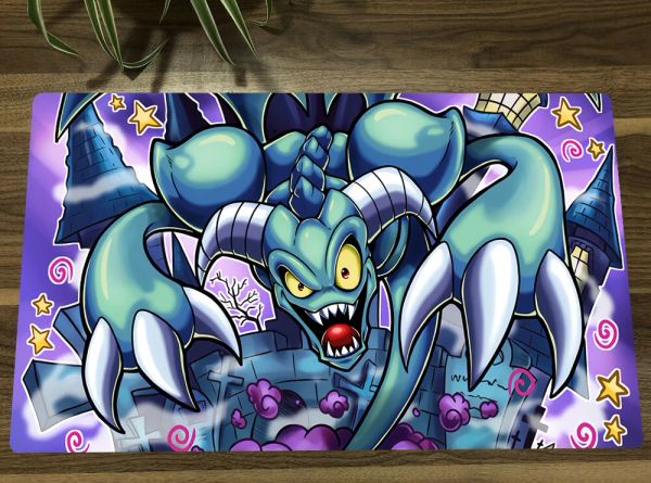 Коврики YuGiOh Toon Summoned Skull TCG Mat Аниме Коллекционная карточная игровая подставка CCG Playmat Резиновый коврик для мыши Настольный коврик 60x35 см Бесплатная сумка