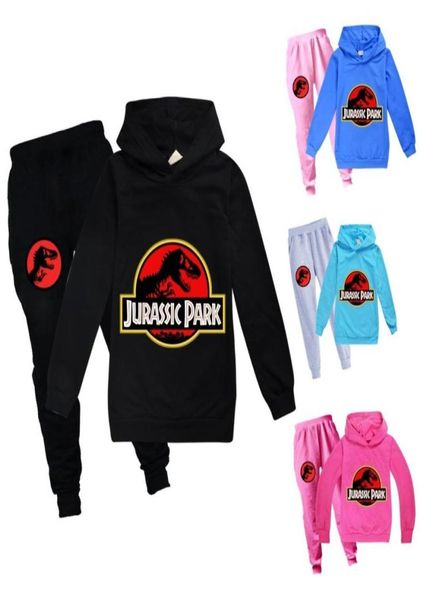 Abbigliamento per ragazzi del bambino Set Primavera Autunno Moda Felpe con cappuccio Tuta Jurassic Park Tshirt con cappuccio Vestito Bambini Kid Girl Felpa5595532