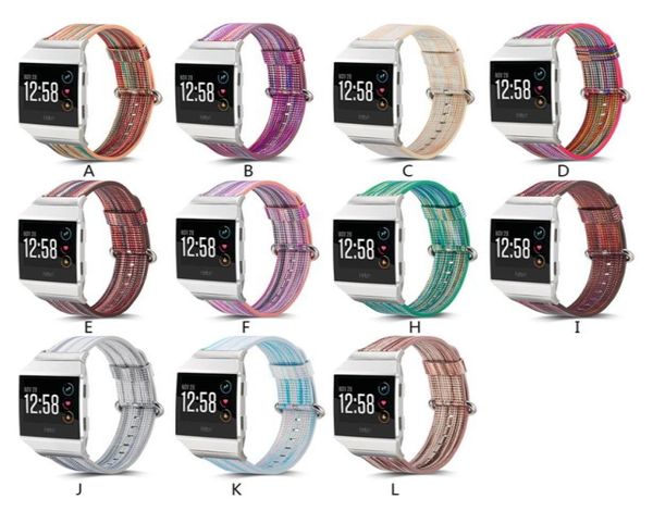 Pulseira de relógio de pele de carneiro pintada de luxo para Fitbit Blaze Surge Ionic charge 2 relógio padrão colorido pulseira de relógio de pulso watchb1278665