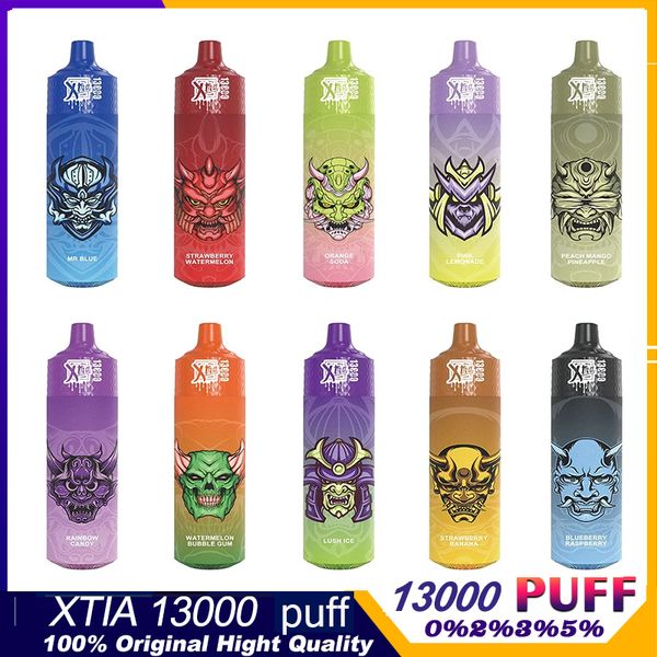 Elfworld XTIA T 13000 Puflar Kristal Kabuk Şarj Edilebilir Tek Kullanımlık Müdürler 20ml Önceden Doldurulmuş Pil Örgüsü Bobin Tipi CVS MO10000 ELF BOX Dijital 12K Puflar Tek Kullanımlık