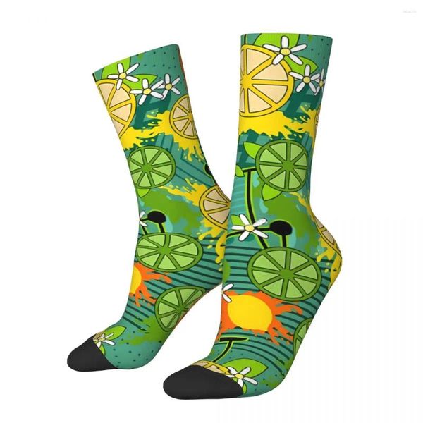 Calzini da uomo Citrus Bikes Art Crazy Mountains Trails Downhill MTB Unisex stampato Divertente novità Crew Sock Regalo per ragazzi