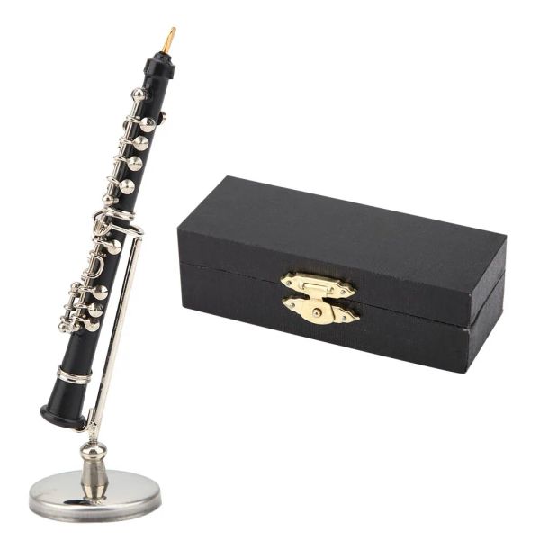 Regali modello oboe in miniatura Bellissimo materiale di qualità in apparenza Modello oboe lungo tempo di servizio per il regalo di ornamenti decorativi per la scrivania di casa