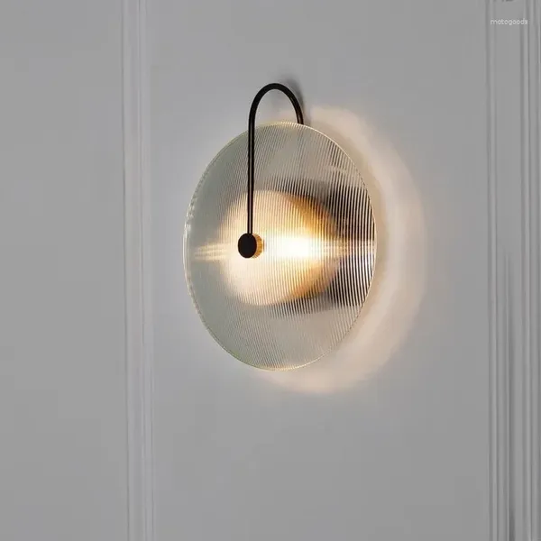 Lampada da parete Luci artistiche in vetro LED Balcone Bagno Lampade da toeletta Sconce Specchio Luce Decorazioni per la casa Soggiorno Illuminazione interna moderna