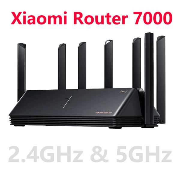 Roteadores Xiaomi Mi Router 7000 TriBand WiFi Repetidor VPN 1GB Mesh USB 3.0 IPTV 4 x 2.5G Portas Ethernet Modem Amplificador de sinal PPPoE