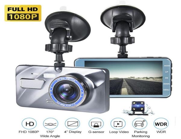 Videocamera per auto Dvr Full HD 1080P Specchietto retrovisore automatico da 4 pollici Videoregistratore digitale Dual Lens GSensor Videocamera registratore 25D Das8622792