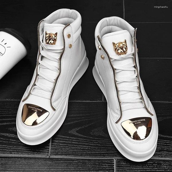 Casual Schuhe 2024 Mode Skateboard Leopard Plattform Schuh Sport Training männer Stiefeletten High Top Männer Turnschuhe