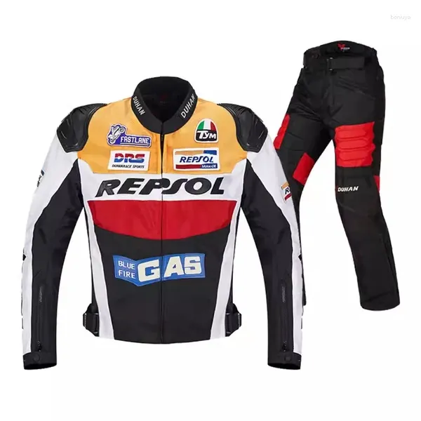 Motorradbekleidung DUHAN Reitanzug für Herren, wasserdicht, für den Winter, warm, Racing, für vier Jahreszeiten, winddicht, regenfest, Wrestling-Lederjacke