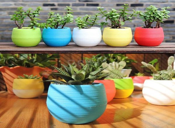 Vasos de plástico para decoração de jardim, plantas suculentas, jardinagem, vasos de flores, pequeno, colorido, berçário, vasos para plantar flores, fornecedor 6266425