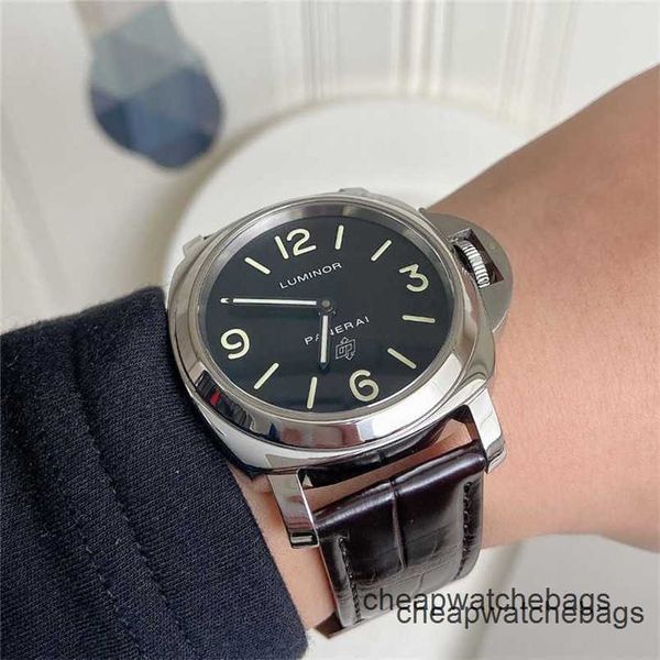 Часы Panerai швейцарского производства, спортивные часы PANERAISS Shooting Luminor, механические часы с ручным управлением Pam01000, мужские часы большого диаметра