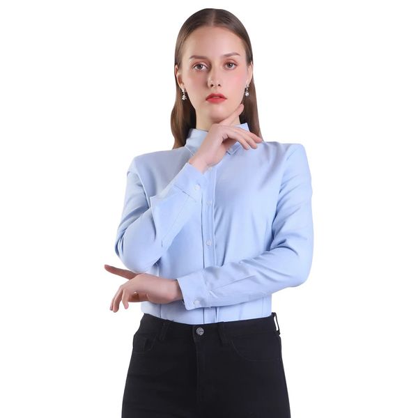 Frühling Frauen Blusen Langarm Oxford Damen Tops Büro Shirts Student Blusas Camisas Mujer 240327