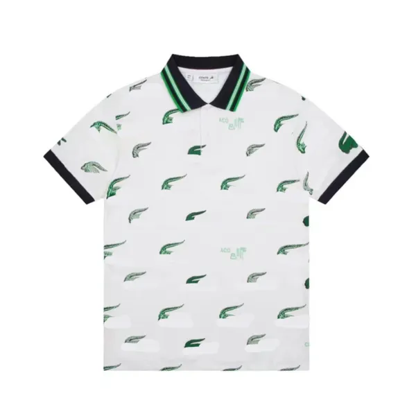 Camisa de designer de primavera/verão de qualidade crocodilo de ponta de impressão de pólo casual de moda casual masculina e feminina T-shirt m-3xl JJH22