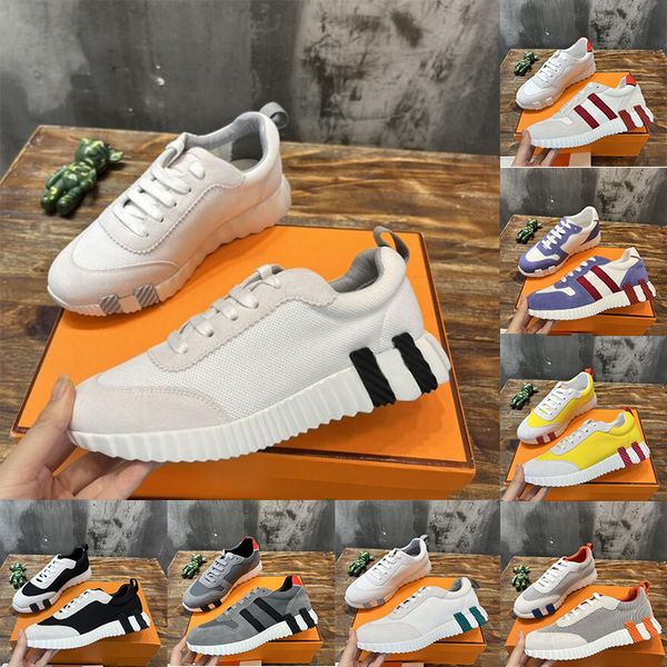 Scarpe da ginnastica rimbalzanti Designer H Scarpe casual Moda Scarpe da ginnastica Antiscivolo Suola leggera Piattaforma piatta Tela scamosciata Mesh Runner Sneaker Taglia di alta qualità 35-45