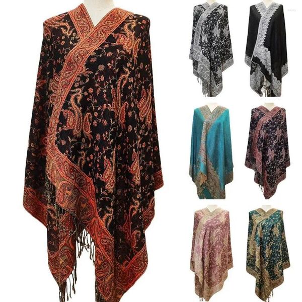Eşarp püskül uzun eşarp moda paisley all-mwch shawl büyük boyutlu güneşe dayanıklı headkerchief