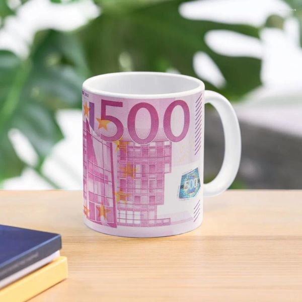 Canecas 500 euros Nota caneca de café Kawaii Coffe