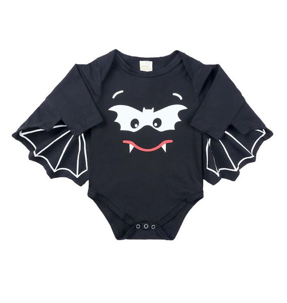 Parrucca pipistrello di Halloween pagliaccetto per vestiti della neonata Vampirina stampa neonato il mio primo compleanno body ragazzino divertente tuta Bod5206894