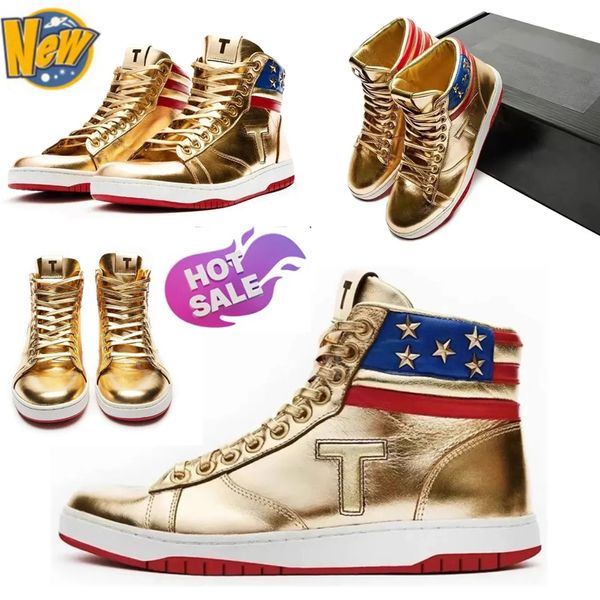 Trump Sneakers Gold Silber Herren Never Surrender Schuhe Damen Basketballstiefel für Männer und Frauen