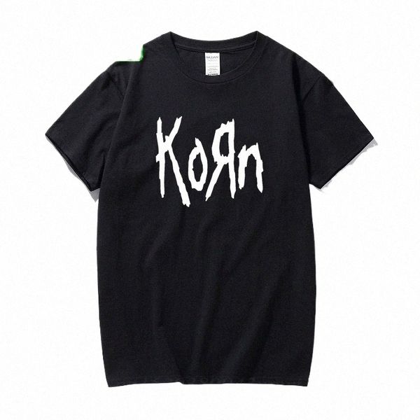 Freies Schiff Herren T-Shirts FI Kurzarm Korn Rock Band Brief T-Shirt Cott High Street T-Shirts Plus Größe h2UQ #
