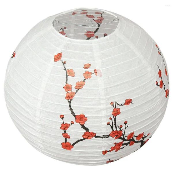 Flores decorativas 30cm abajur lanterna de papel estilo oriental decoração leve flor de ameixa