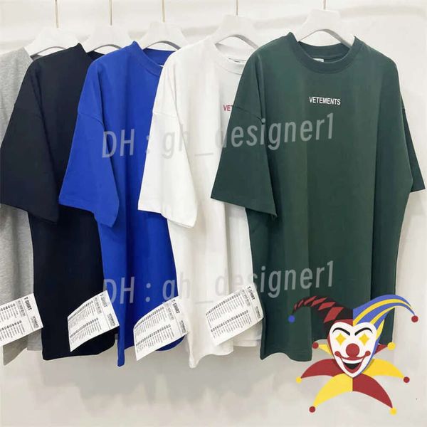 Homens camisetas 2024SS Vetements T-shirt Homens Mulheres 1/1 B Qualidade Tee Oversize VTM Tops Verão Camiseta 30