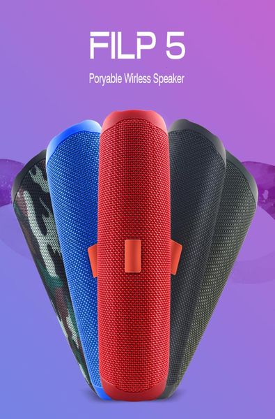 Original Bluetooth Speaker Filp5 À Prova D 'Água Portátil Ao Ar Livre Sem Fio Mini Caixa de Coluna Suporte TF cartão Estéreo Caixas de Alta Fidelidade Grande MP3 T8969917