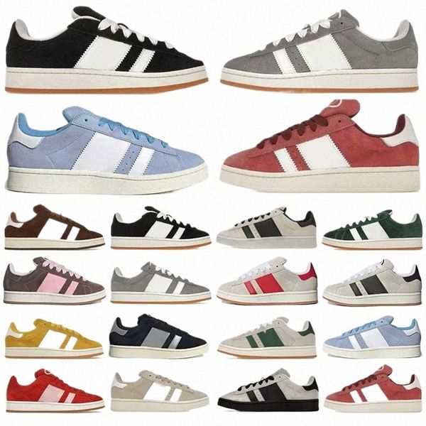 Sapatos de luxo 00s camurça tênis cinza preto nuvem verde escura wder white dia dos namorados semi lúcidos azul masculino feminino sapatos casuais