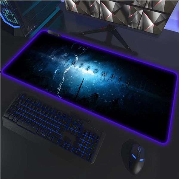 Almofadas espaço morto rgb mousepad gamer 400x900x4mm gaming mouse pad grande natal notebook acessórios para computador portátil padmouse tapete ergonômico