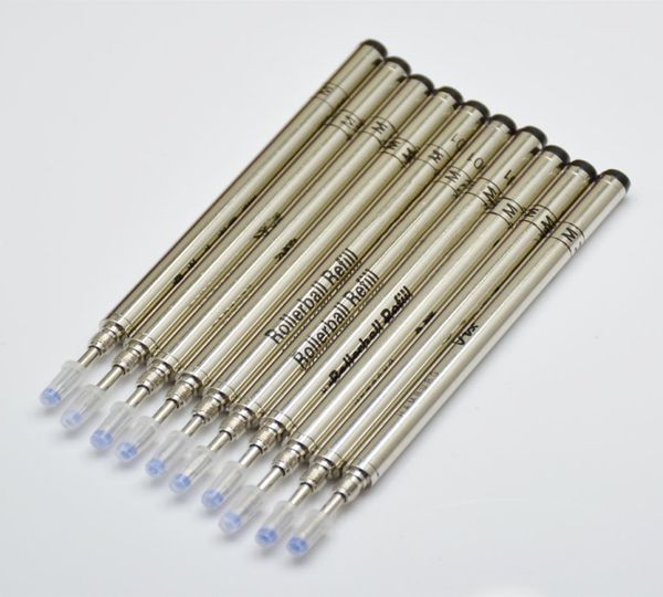 Yüksek kaliteli 10 adet lol metal siyah mavi yeniden doldurma silindir top kalem kırtasiye yazıyor pürüzsüz kalem aksesuarları1677502