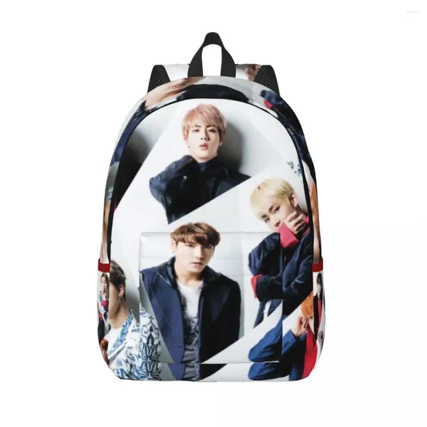 Rucksack K Music Youth Group Btfans Modische Camping-Rucksäcke Teen Kawaii High School Bags Design Langlebiger Rucksack