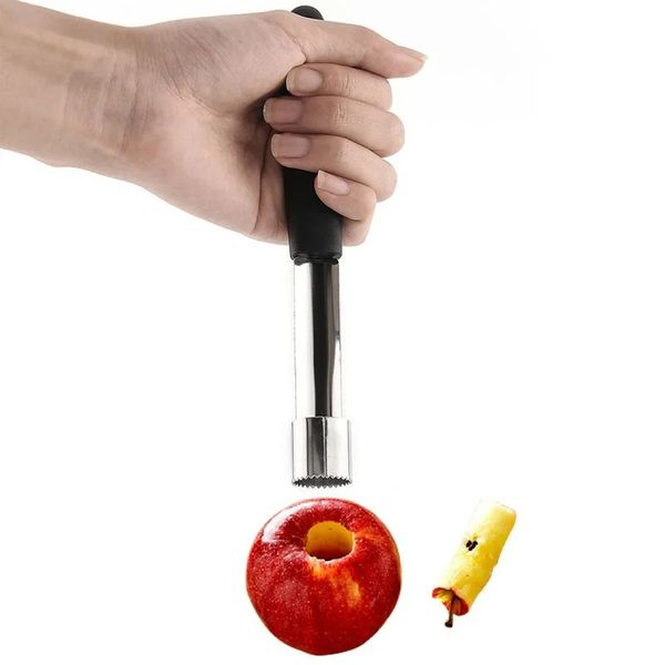 Pêra removedor de sementes de frutas cortador gadgets cozinha aço inoxidável casa jantar barra maçãs corers torção núcleo frutas remover pit