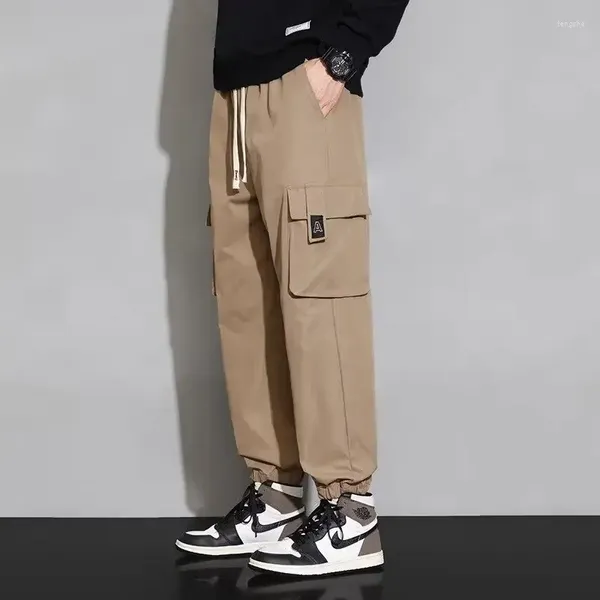 Pantaloni da uomo stile N High Street a gamba larga stile cargo casual marchio di moda larghi dritti