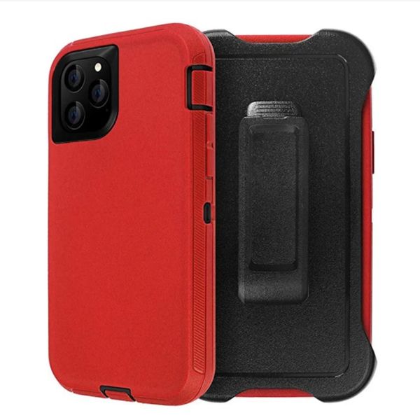 Otteb 3-em-1 Capas de robô híbrido Duty Militar à prova de choque à prova d'água Capa protetora com clipe para iPhone 15 14 13 12 11 Pro Max XR X/Xs Max 6 7 8 Plus