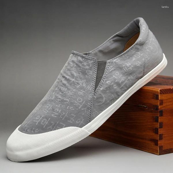 Casual Schuhe Männer Leinwand Schuh Sneaker Für Licht Slip-on Vulkanisierte Bequeme Männliche Wohnungen Müßiggänger Schwarz Trainer Zapatos hombre