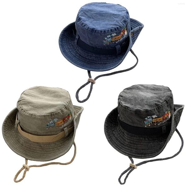 Шляпы с широкими полями, женская ковбойская шляпа, мытая старая стильная летняя рыбацкая шляпа для подарка на день рождения, год