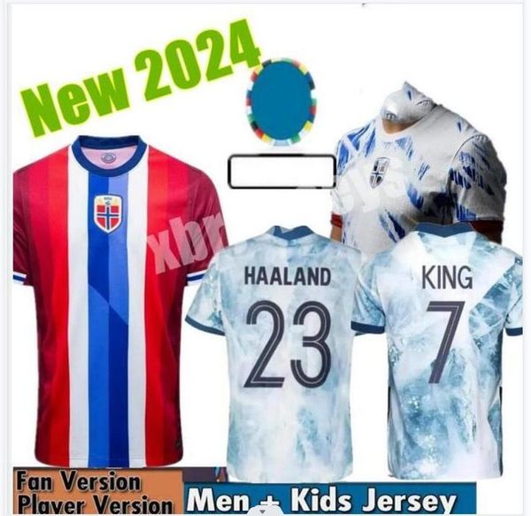 HAALAND 24 25 Maglie da calcio 2024 Coppa Europa Erdegao Sorlot Oscar Bob Ayer Maglia da calcio Uomo Bambini Kit Set completo Casa Rosso Away Bianco Uomo Uniforme 2025