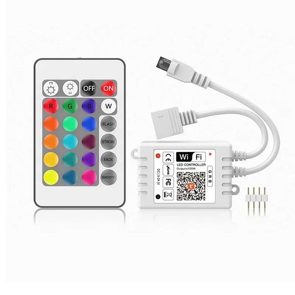 Neue Bunte 24 Schlüssel Dual Load Wifi Intelligente Controller mit Controller ALexa Stimme Tuya RGB Lampe RGBW Licht Smart smart Home