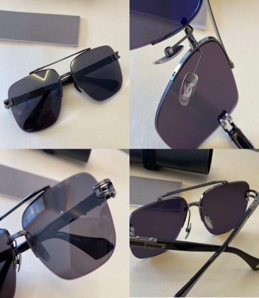 Óculos de sol Man039s de alta qualidade real, óculos de sol masculinos, óculos de marca superior, design antiderrapante altamente individualista para pernas espelhadas 2857712